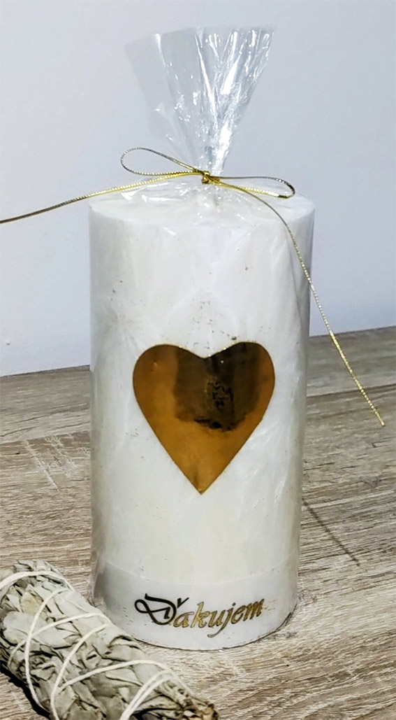 Biela šalvia  valec 15 cm